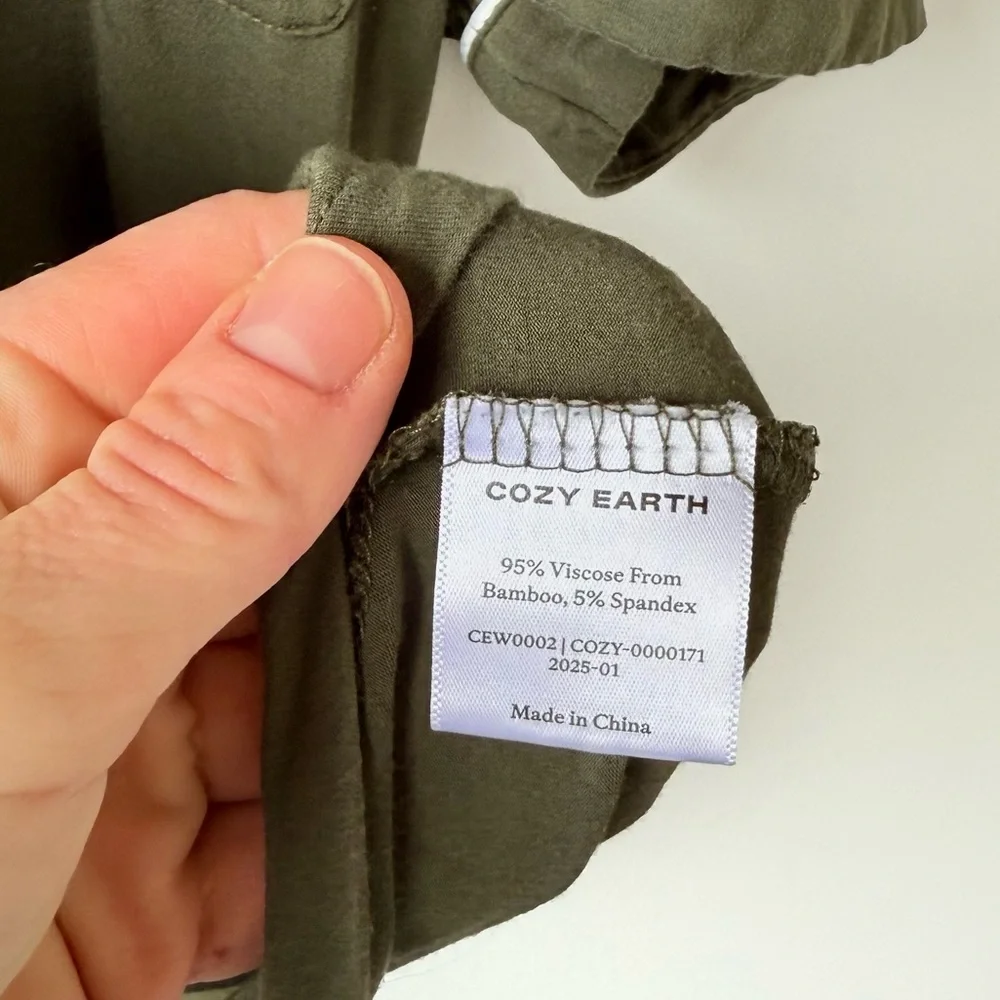 Cozy Earth Women's Bamboo Stretch-Knit Short Sleeve Pajama Top only size XL - Picture 2 of 5